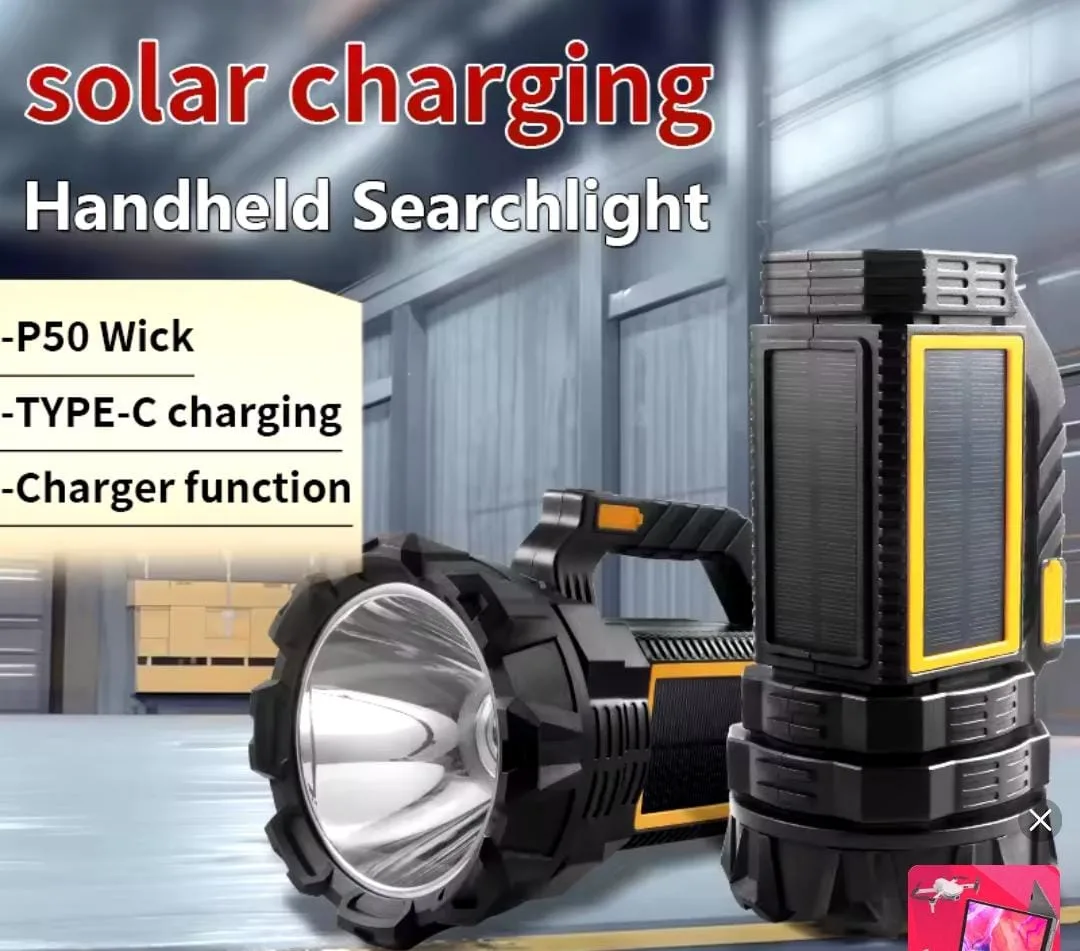 Linterna Tipo Reflector Solar de Mano